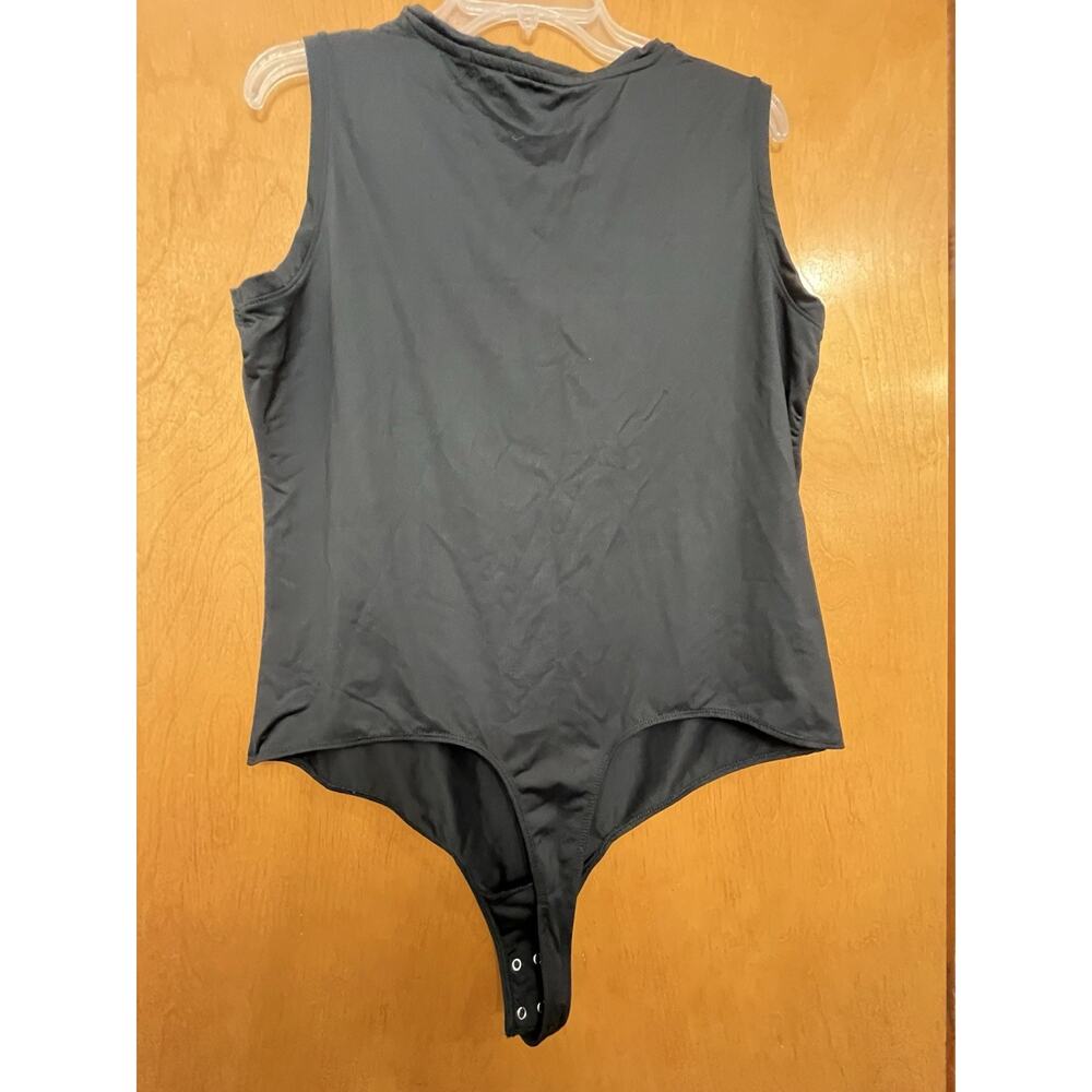 American Tall 90s Grunge Minimalist 2XL/T Blk Bodysuit - Picture 2 of 4